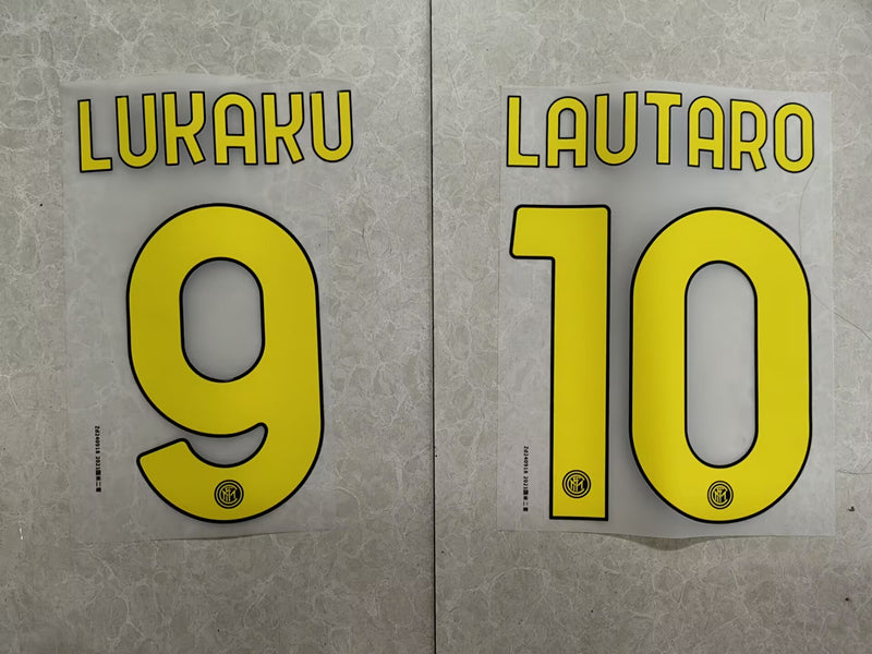 Inter Milan 2020-21 Third Football Nameset - Lukaku Lautaro (Repro)