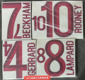 England 2012 Home Football Nameset