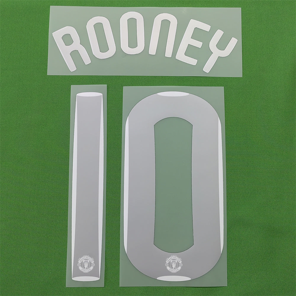 Manchester United 2007-08 Champions League Home Football Nameset - Ronaldo/Rooney (Repro)