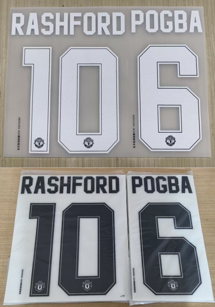 Manchester United 2018-19 Champions League Football Nameset - Rashford Pogba (Repro)