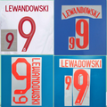 Poland 2018-2024 Home Football Nameset - Lewandowski 9 (Repro)