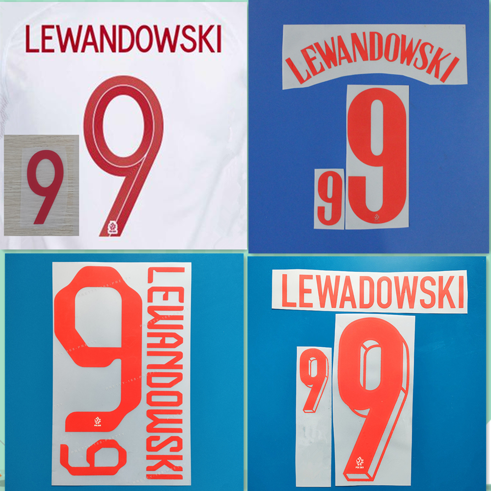 Poland 2018-2024 Home Football Nameset - Lewandowski 9 (Repro)