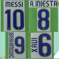 FC Barcelona 2008-10 Away Football Nameset - Messi Xavi A.Iniesta Ibrahimovic (Repro)
