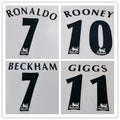 Manchester United 1997-06 Premier League Football Nameset Black - Ronaldo Rooney Beckham (Repro)
