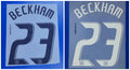 LA Galaxy 2007-12 Home Football Nameset - Beckham (Repro)