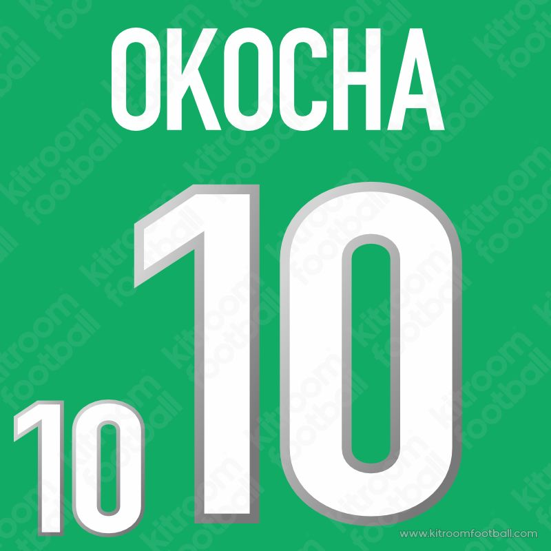 Nigeria 1998 World Cup Home Football Nameset