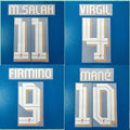 Liverpool 2025-26 Champions League Home Football Nameset - Salah/Van Dijk/Szoboszlai/Diogo J. (Repro)