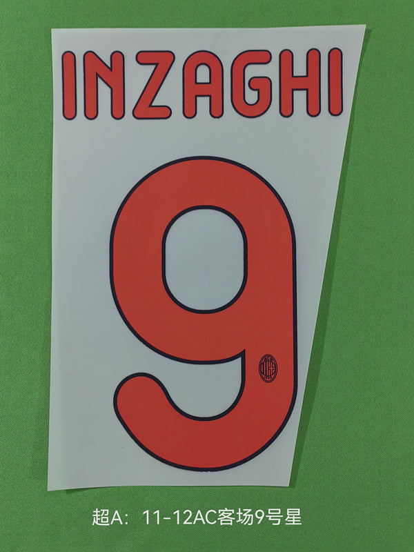AC Milan 2011-12 Away Football Nameset