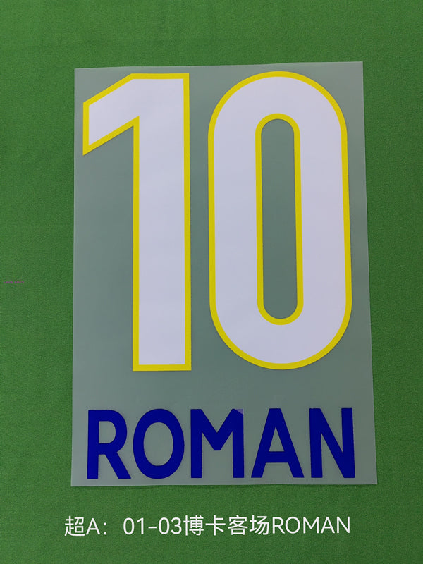 Boca Juniors 2001-02 Home Football Nameset