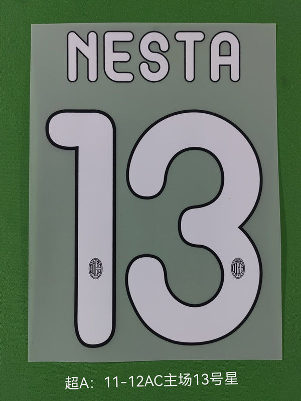 AC Milan 2011-12 Home Football Nameset