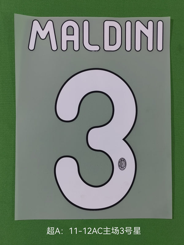AC Milan 2011-12 Home Football Nameset