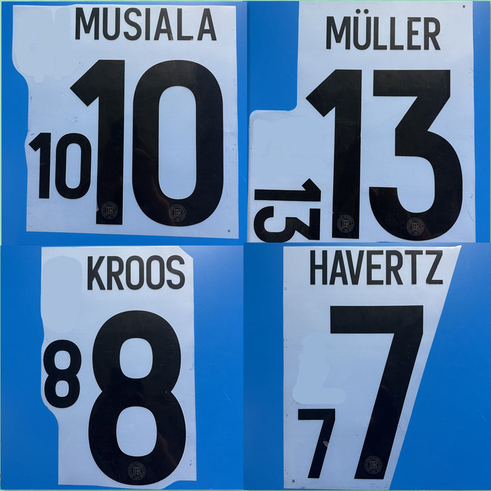 Germany 125th Anniversary Special Edition Football Nameset - Havertz/Kroos/Musiala/Muller/Wirtz (Repro)