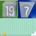 Atletico Madrid 2024-25 Third Football Nameset - Griezmann J. Alvarez (Repro)