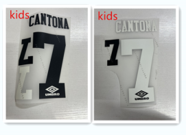 Kids Manchester United 1992-94 Football Nameset - Cantona Giggs (Height 24.6cm) (Repro)