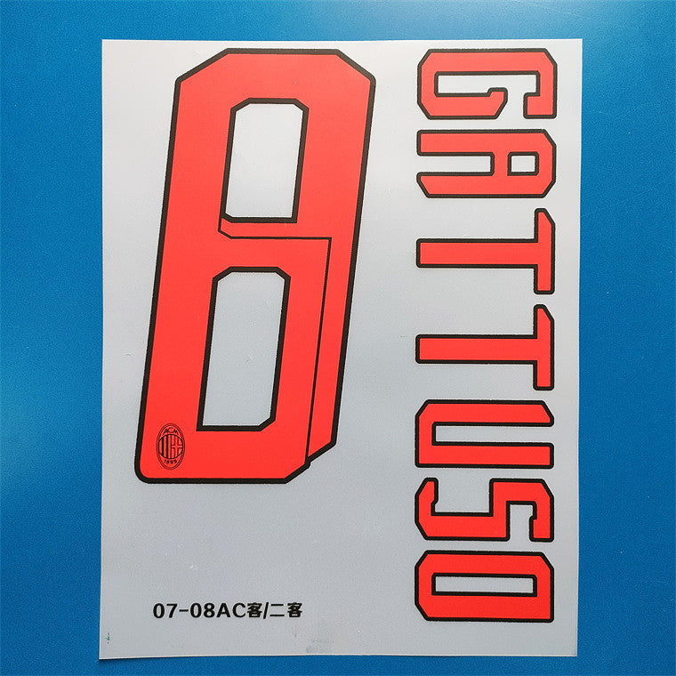 AC Milan 2007-08 Away Football Nameset
