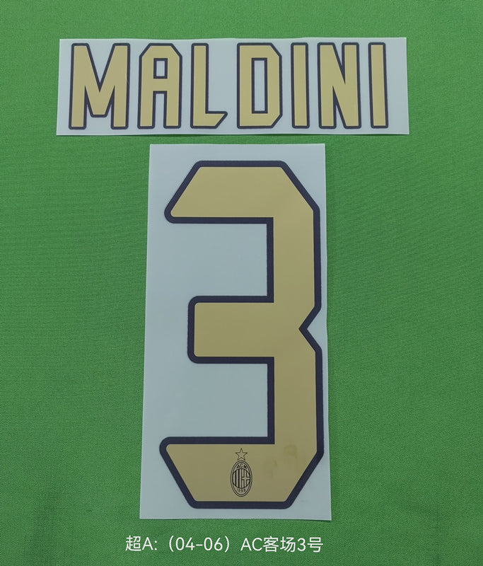 AC Milan 2006-07 Home Football Nameset
