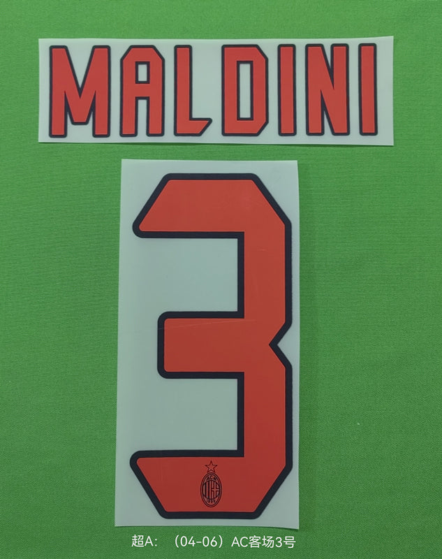 AC Milan 2006-07 Away Football Nameset