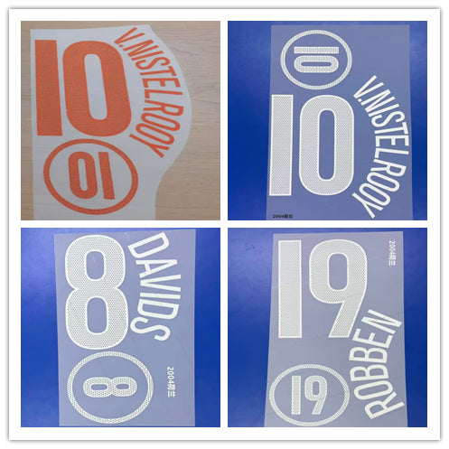 Netherlands 2004 Home Football Nameset