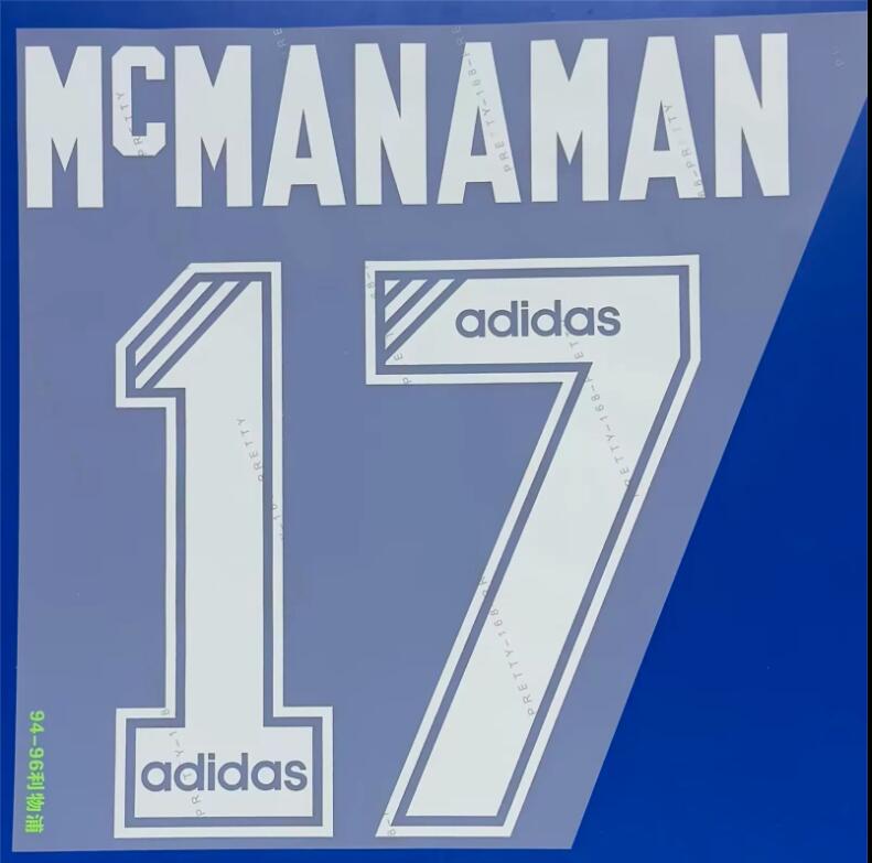 Liverpool 1995-96 Home Football Nameset - McManaman (Repro)