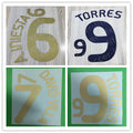 Spain 2008 Home Football Nameset - David Villa 7/Torres 9/Xavi 8 (Repro)