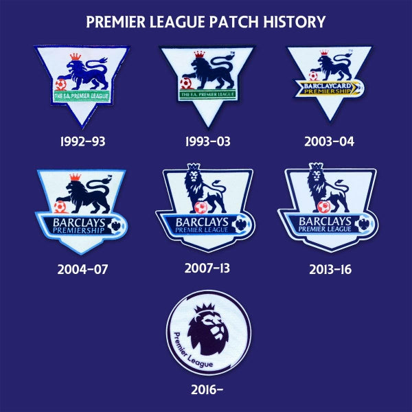 Retro Premier League 93-03 03-04 04-07 07-13 16-22 Patch Heat Transfer Badge (Repro)