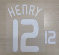 France 2008 Home Football Nameset - Henry (Repro)
