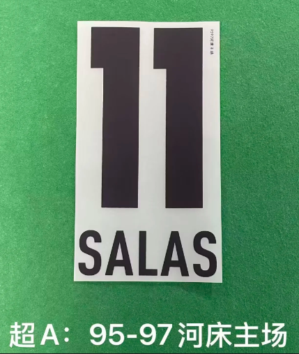 River Plate 1995-97 Retro Football Nameset - Salas (Repro)