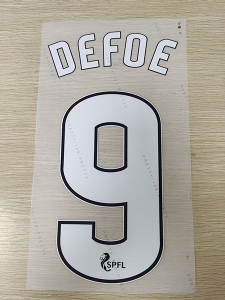 Rangers 2019-20 Home Football Nameset - Defoe (Repro)