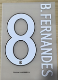 Manchester United 2023-24 Champions League Home Football Nameset White - B.Fernandes (Repro)