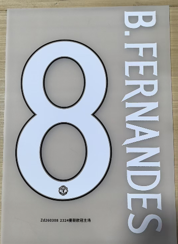 Manchester United 2023-24 Champions League Home Football Nameset White - B.Fernandes (Repro)