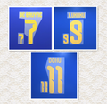 Belgium 2026 Home Football Nameset - De Bruyne 7/Lukaku 9/Doku 11 (Repro)