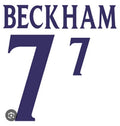 England 1999-2000 Home Football Nameset - Beckham 7 (Repro)