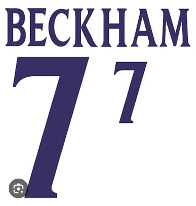 England 1999-2000 Home Football Nameset - Beckham 7 (Repro)