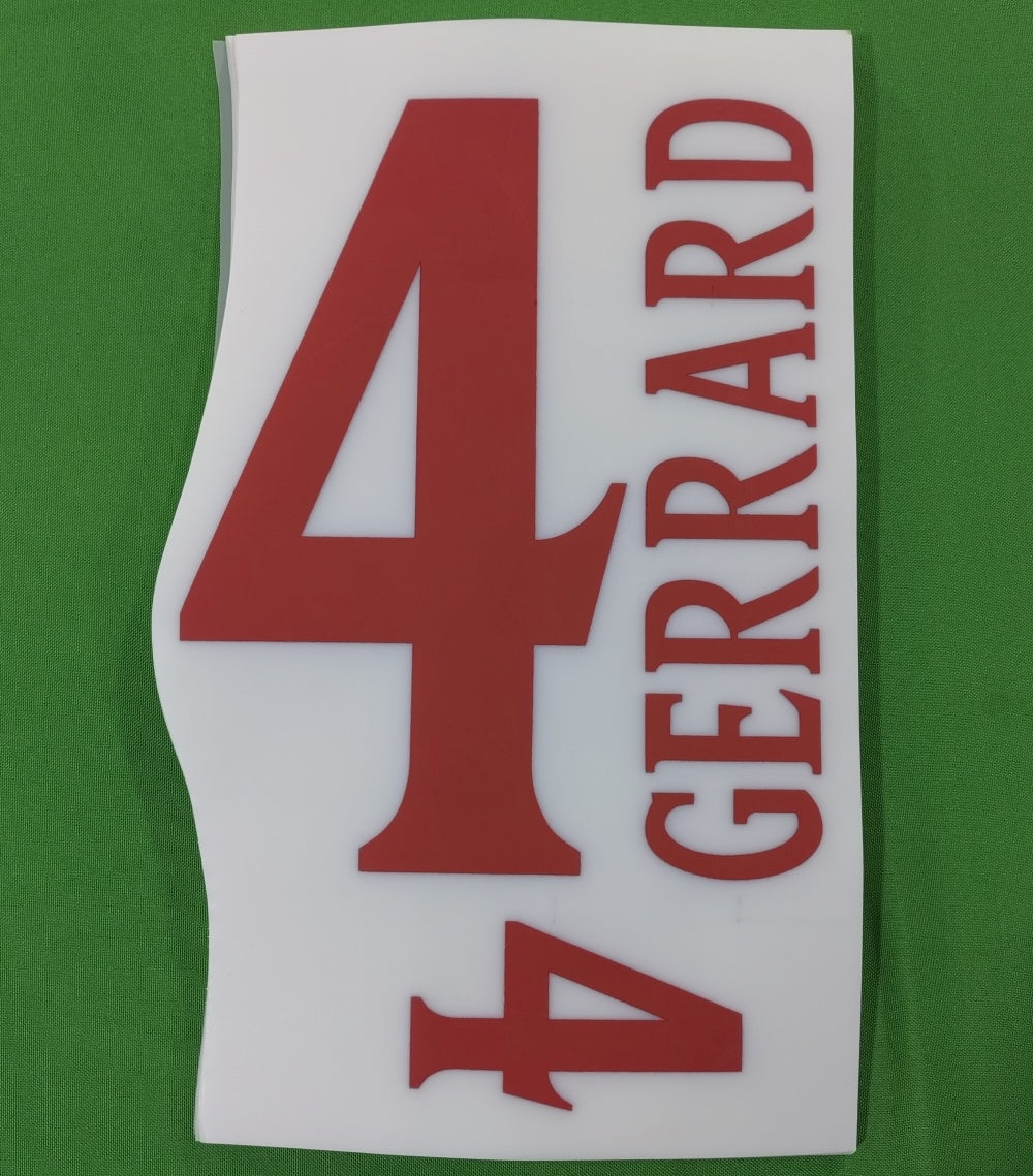 England 2000 Home Football Nameset