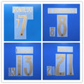 Portugal 2025 Special Edition (Gold) Football Nameset - Ronaldo/B.Fernandes/N.Mendes (Repro)