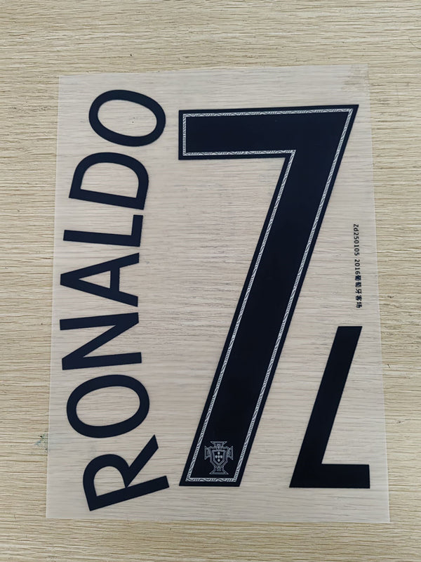 Portugal 2016 Away Football Nameset - Ronaldo (Repro)