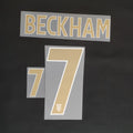 England 2006-08 Away Football Nameset - Beckham 7/Rooney 9 (Repro)
