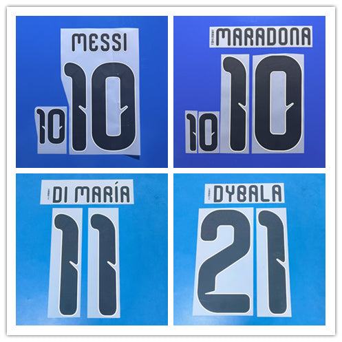 Argentina 2026 World Cup Home Football Nameset - Messi/L.Martinez/J.Alvarez/E.Fernandez (Repro)