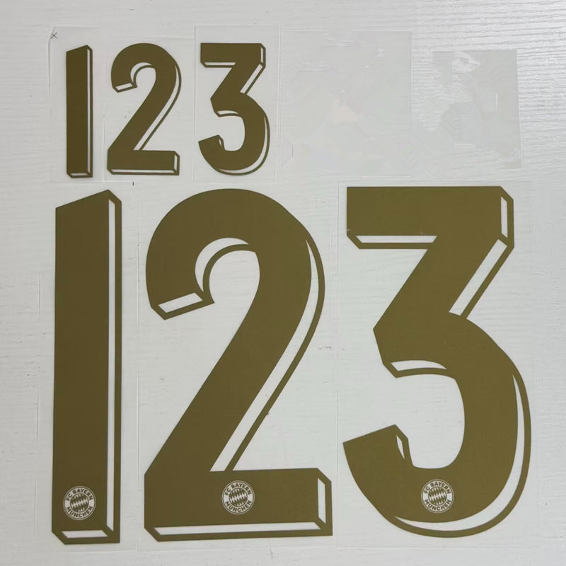FC Bayern Munich 125 Years Edition Football Nameset - Muller Musiala Kane Kimmich Beckenbauer (Repro)