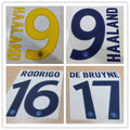 Manchester City 2022-23 Home Football Nameset - Haaland De Bruyne (Repro)