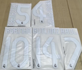 Real Madrid 2007-08 Away Football Nameset - Sergio Ramos Robinho Guti Raul (Repro)