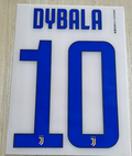 Juventus 2017-18 Away Blue Football Nameset - Dybala (Repro)