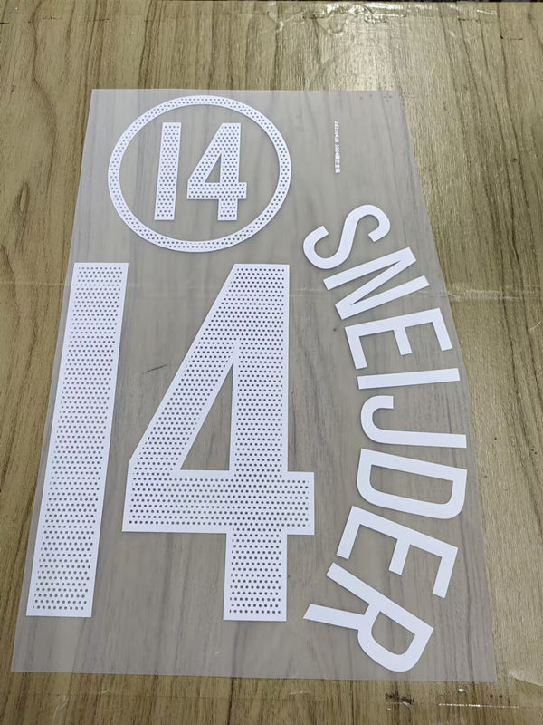 Netherlands 2004 Home Football Nameset