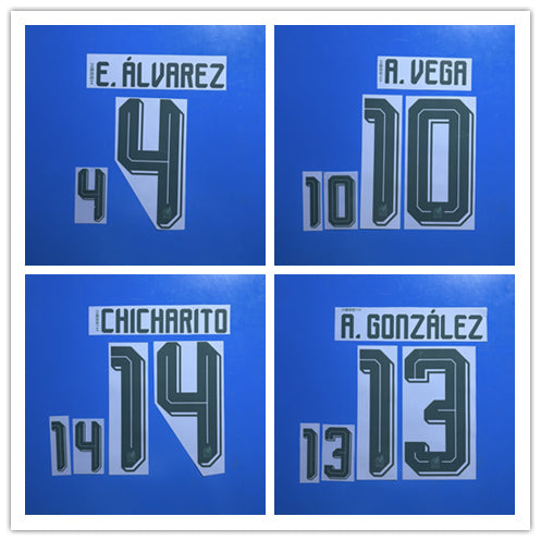 Mexico 2026 Away Football Nameset - E.Alvarez 4/Raul 9/S.Gimenez 11 (Repro)