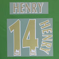 Arsenal 2005-06 Gold Home Football Nameset