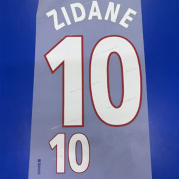 France 2000 Home Football Nameset - Zidane/Henry (Repro)
