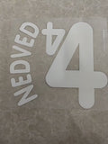 Czech Republic 1996 Home Football Nameset - Nedved 4 (Repro)