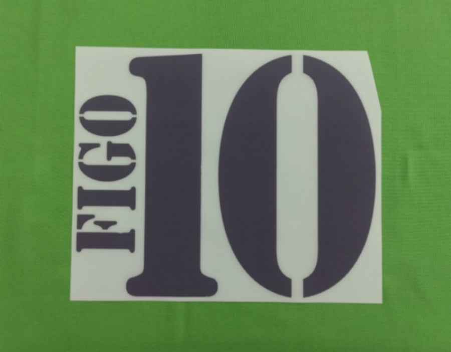 Real Madrid 2001-02 Home Football Nameset - Figo Raul Ronaldo Zidane R.Carlos (Repro)