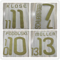Germany 2010 Away Football Nameset - Klose/Muller/Schweinsteiger/Podolski/Ozil/Neuer (Repro)