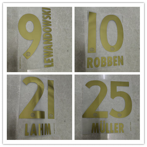 Bayern Munich 2012-13 Home Football Nameset - Lewandowski Lahm Muller Robben Schweinsteiger (Repro)